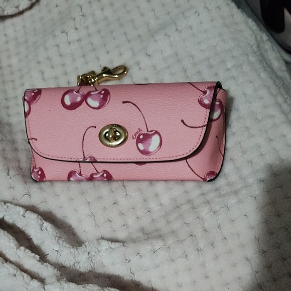 Coach Pink Cherry Pattern Clutch - Picture 2 of 6